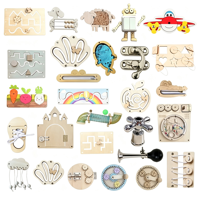 Board Game Anak - Kids Busy Board DIY Accessories Baby