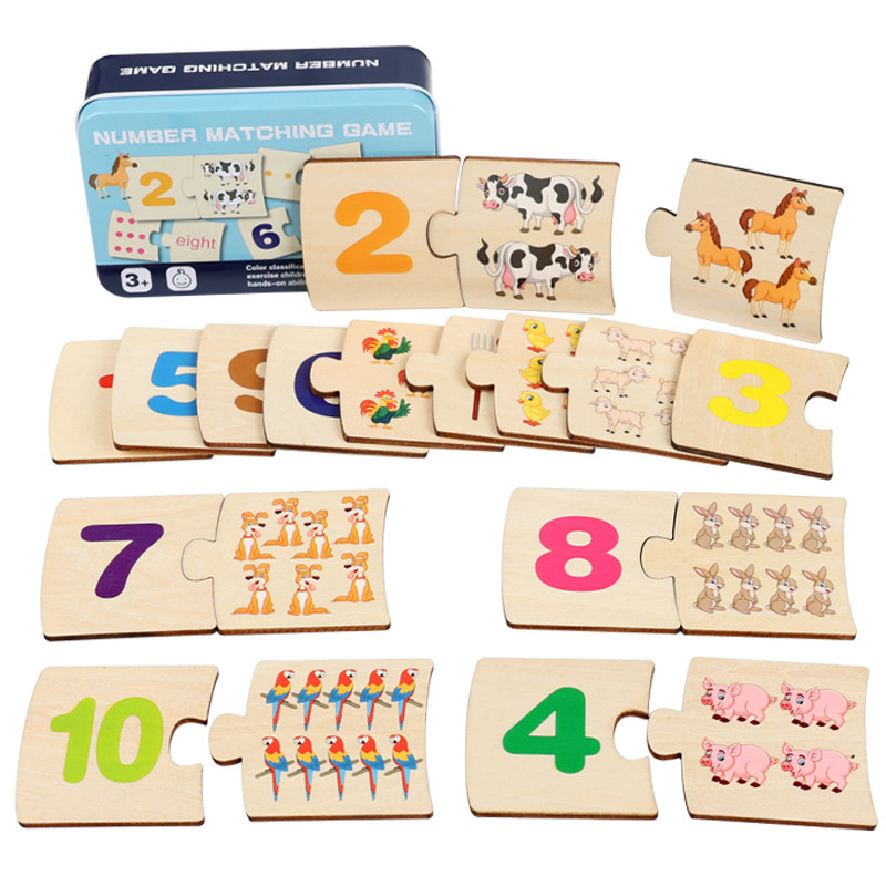 Board Game Anak - Children Iron Box Number Enlightenment Paired