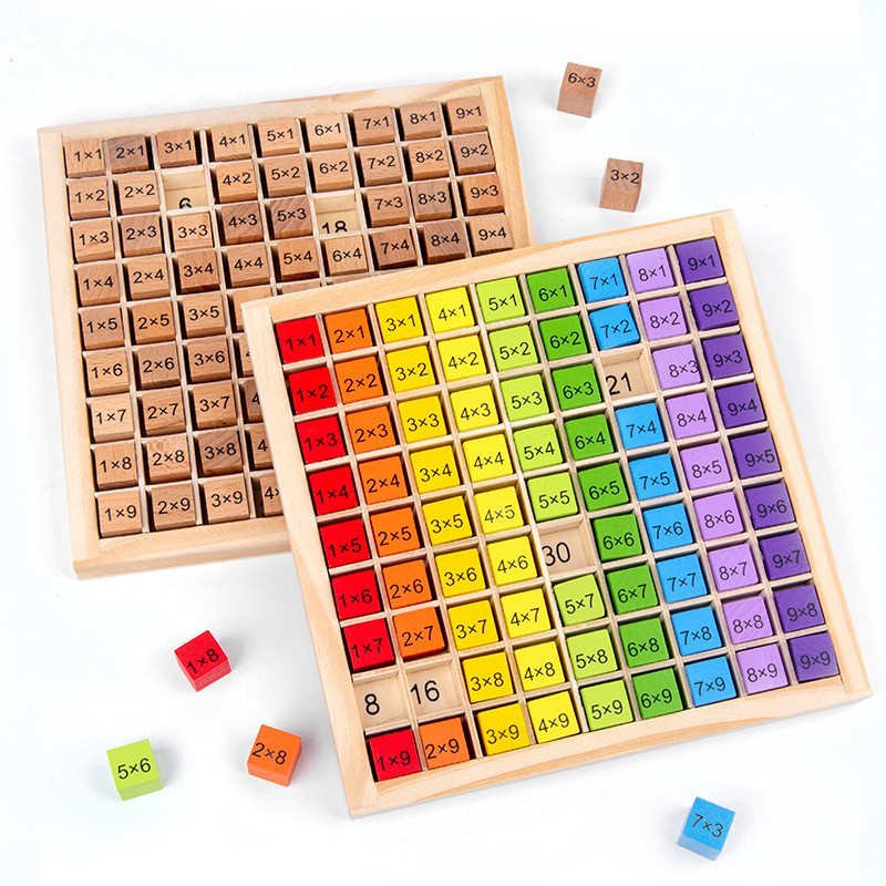 Board Game Anak - Montessori Children Educational Toys Wooden Multiplication