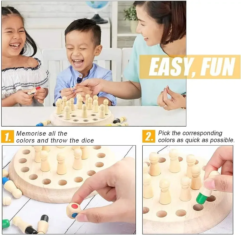 1PC Wooden Memory Match Stick  - đánh giá và giá Board Game Life