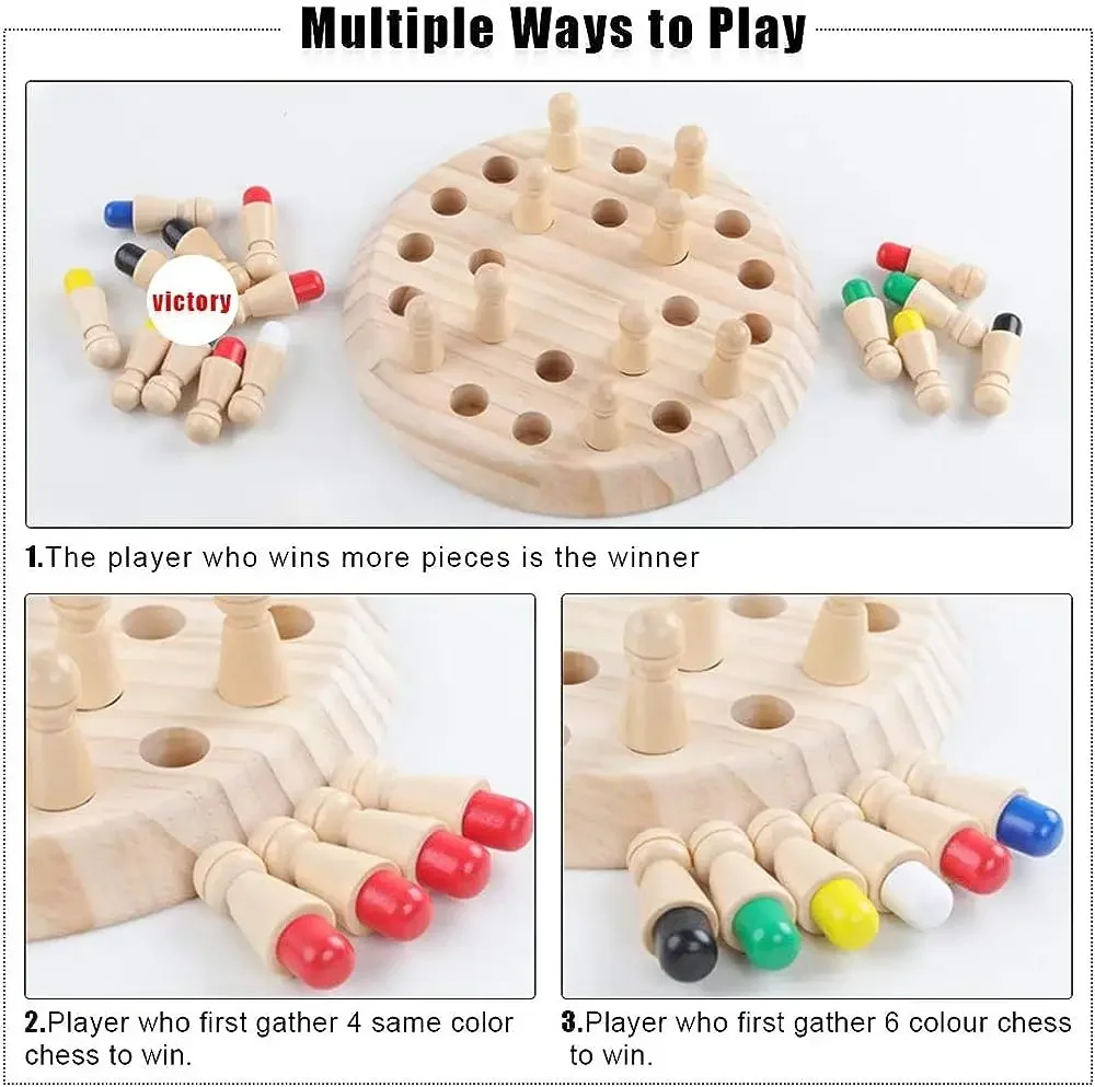 1PC Wooden Memory Match Stick  - đánh giá và giá Board Game Life