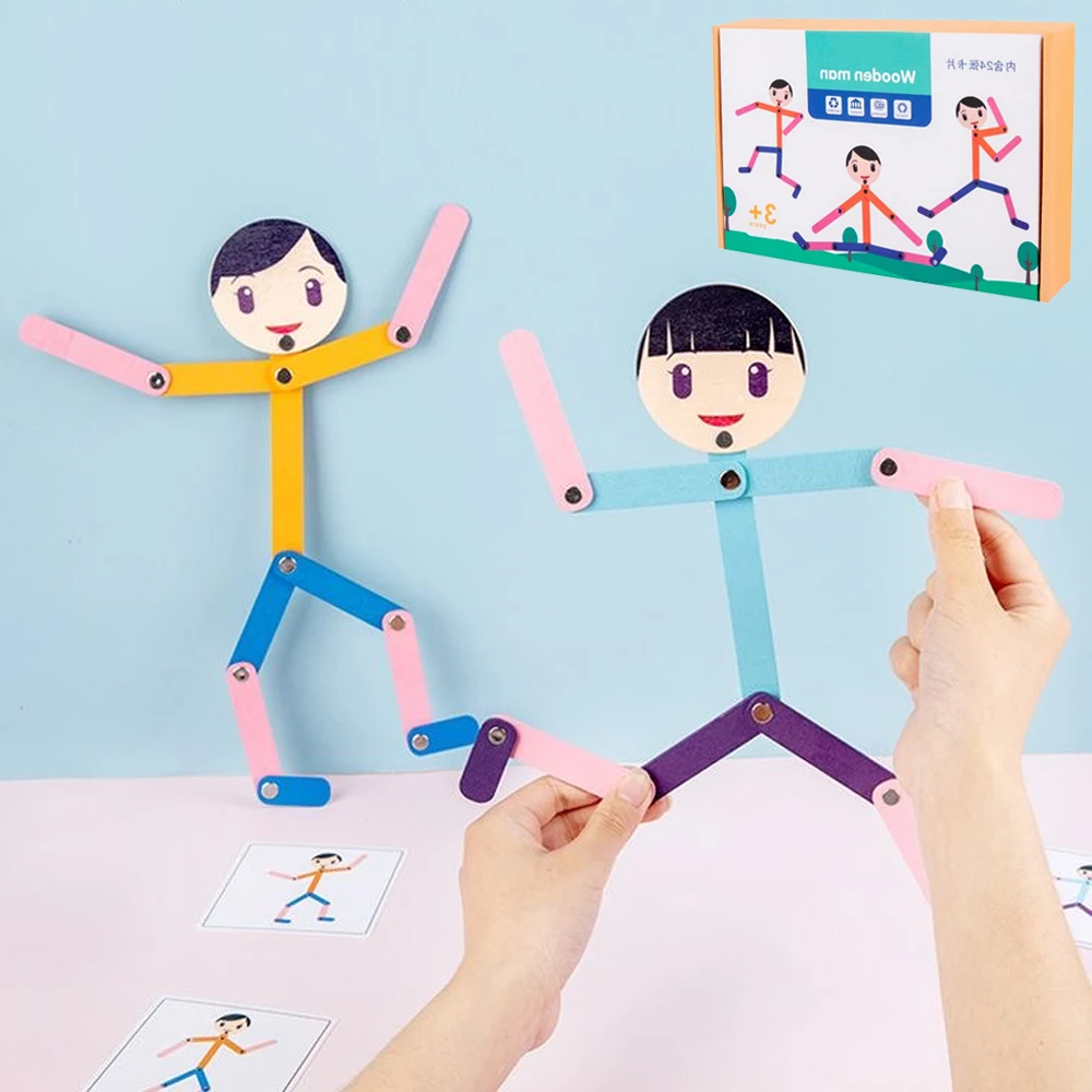 Sport Wooden Man Material DIY  - đánh giá và giá Board Game Anak